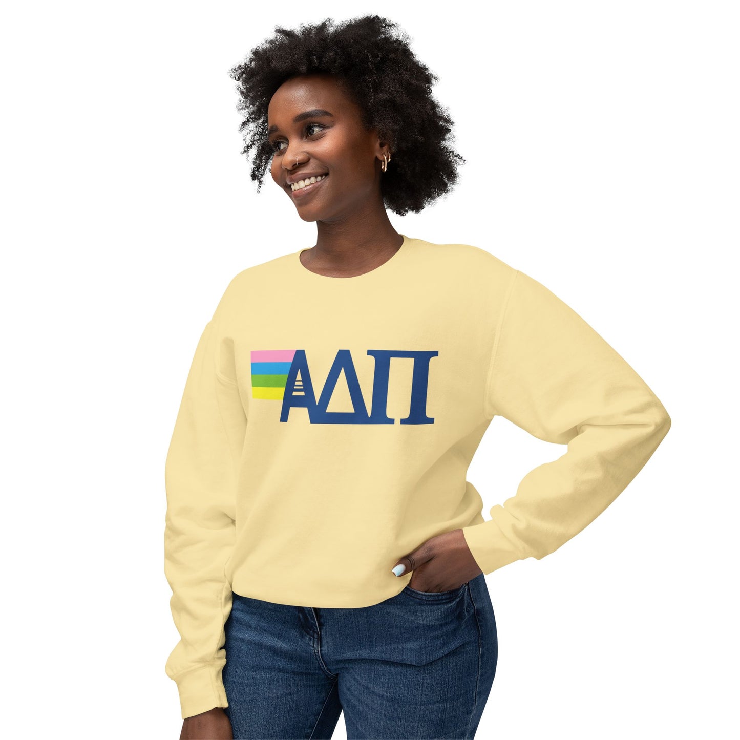 ADPI PASTELS- Comfort Colors Lightweight Crewneck Sweatshirt