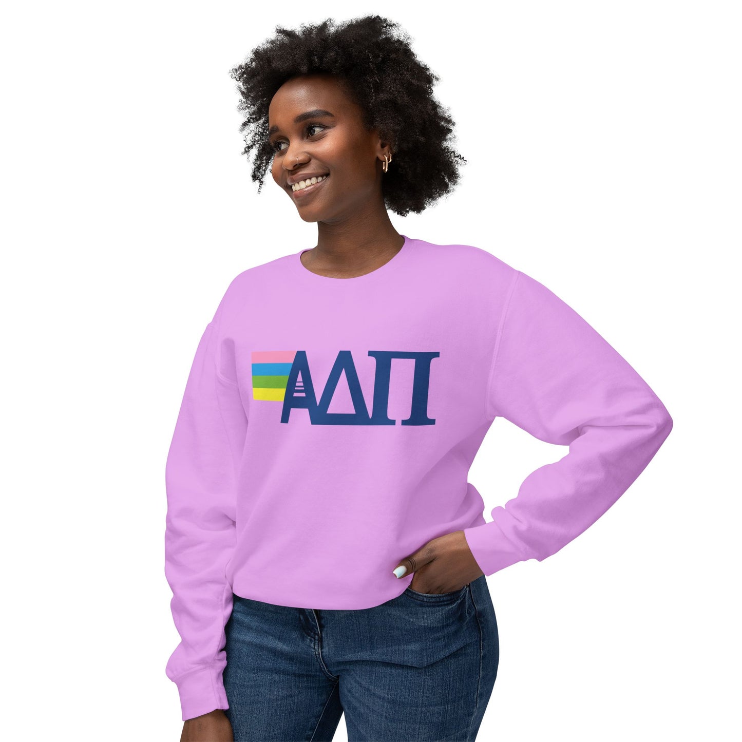 ADPI PASTELS- Comfort Colors Lightweight Crewneck Sweatshirt