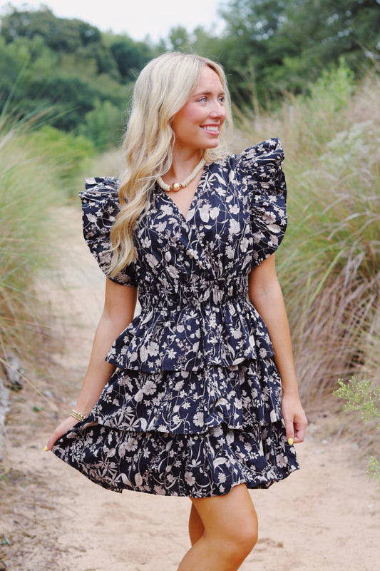 Noella Fall Floral Dress