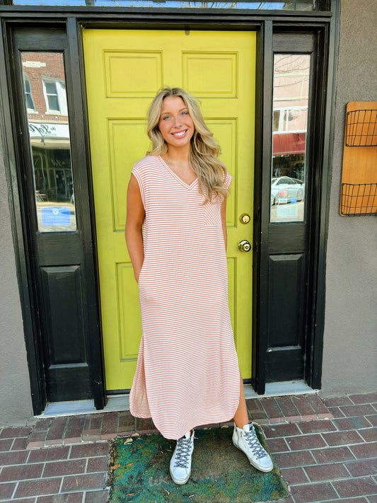 Orange seaside dress