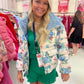 Floral puffer jacket!!