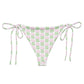 Flower print recycled string bikini bottom