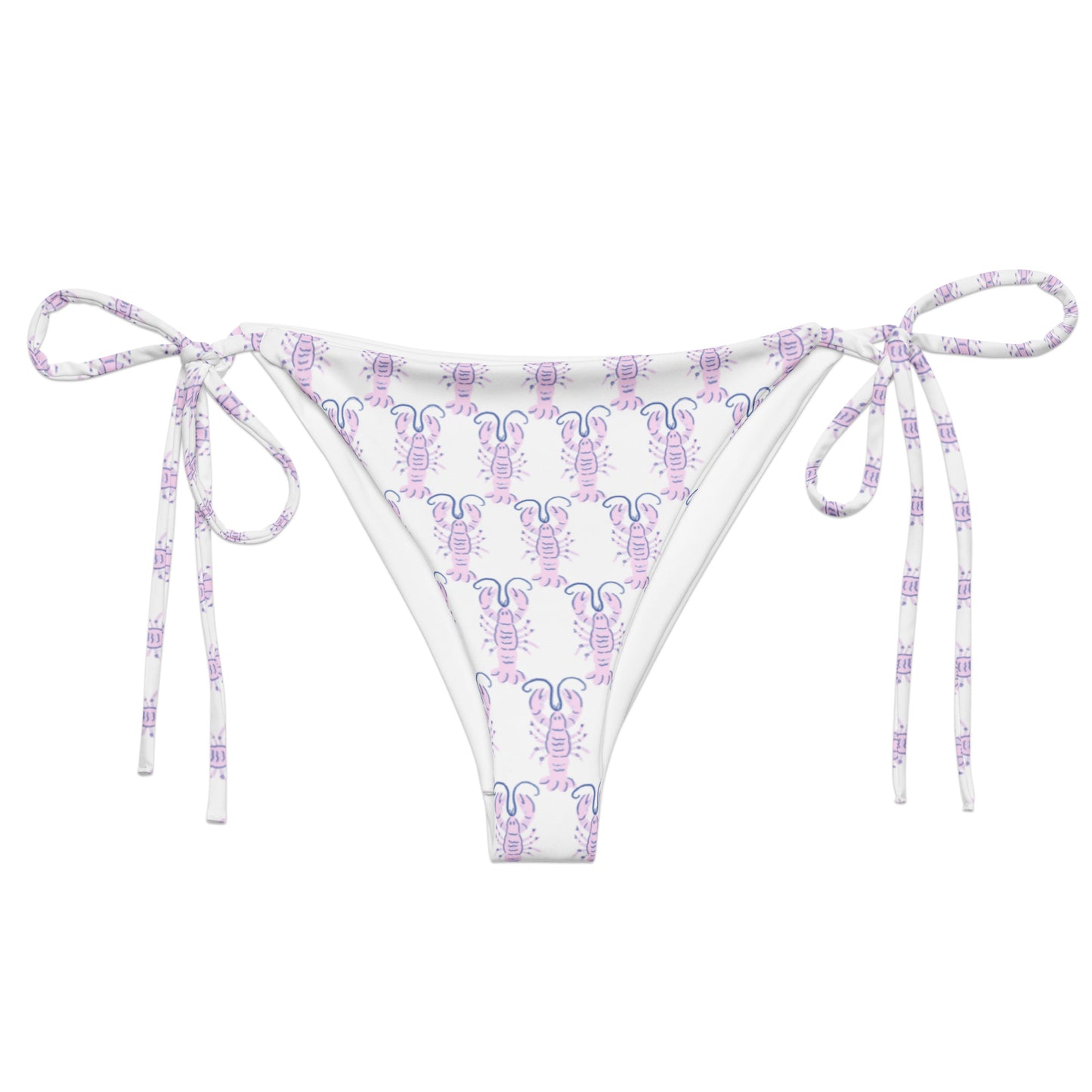 Lobster print All-over print recycled string bikini bottom