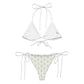 Flower print recycled string bikini set