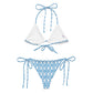 Bamboo pattern print recycled string bikini set